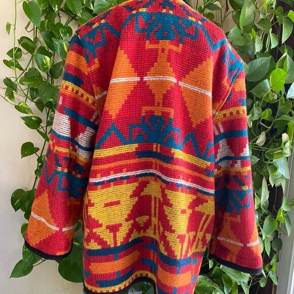 Vintage Jofeld  Man Made Navajo Print Jacket - Picture 3 of 9